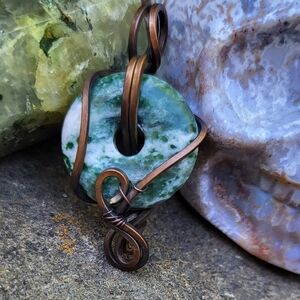 Handcrafted Tree Agate Pendant